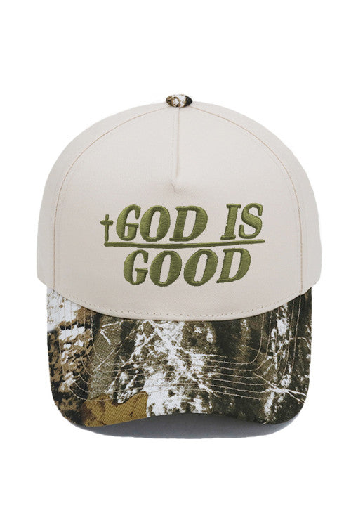 GOD IS GOOD (camo) baseball cap